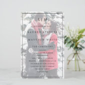 Lauren Monogram Foto Elegante Bruiloft (Staand voorkant)