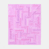 Lauren nom personnalisé lumière violet couverture  (Devant)