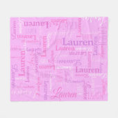 Lauren nom personnalisé lumière violet couverture  (Devant (Horizontal))