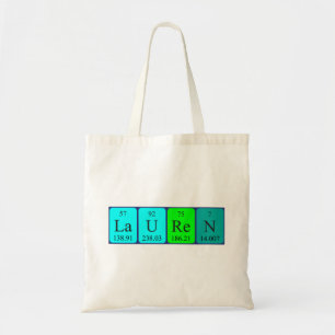 Lauren periodieke lijstnaam canvas tas