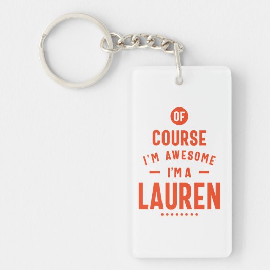Lauren Persoonlijke naam Birthday Gift Sleutelhanger (Voorkant)