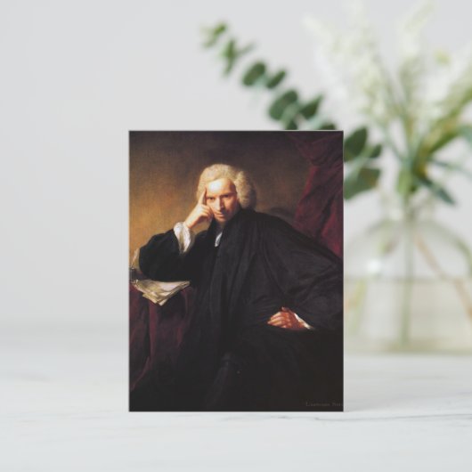 Laurence Sterne (schilderij van Sir Joshua Reynold Briefkaart (Staand voorkant)