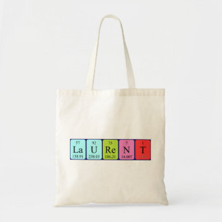 Laurent periodieke lijstnaam canvas tas