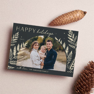 Laurier d'hiver Carte de vœux Joyeuses Fêtes