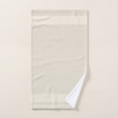 Laurier doré et monogramme sur beige clair sableux (Serviette à main)