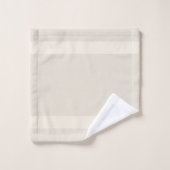 Laurier doré et monogramme sur beige clair sableux (Gant de toilette)