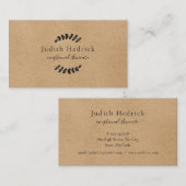 Laurierbladeren robuuste kraft visitekaartje (Voorkant / Achterkant)