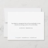 Laurierbladeren Zwart en Wit Zakelijk Bedankkaart (Achterkant)