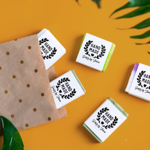 Laurierkrans Hart Handgemaakt Rubberstempel