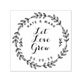 Laurierkrans Laat Liefde Groeien Trouwgunst Zelfinktende Stempel (Design)