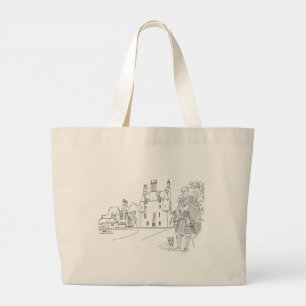 Lauriston Castle, Aberdeenshire, Schotse Canvas ta Grote Tote Bag