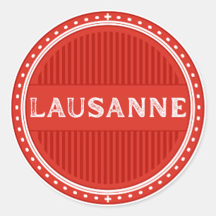 Lausanne City Pride Embleem – Zwitserse identiteit Ronde Sticker