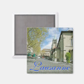 Lausanne, Suisse Carré Magnet (Recto/Verso)