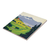 Lausanne Zwitserland Golf Travel Tegeltje (Zijkant)