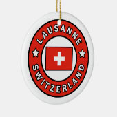 Lausanne Zwitserland Keramisch Ornament (Rechts)