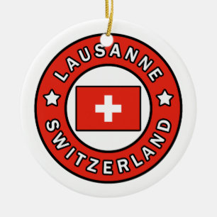 Lausanne Zwitserland Keramisch Ornament