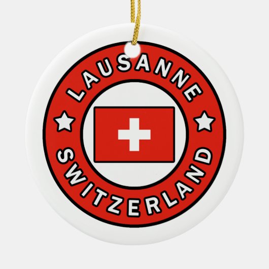 Lausanne Zwitserland Keramisch Ornament (Voorkant)