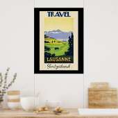 Lausanne, Zwitserland reisposter Poster (Keuken)