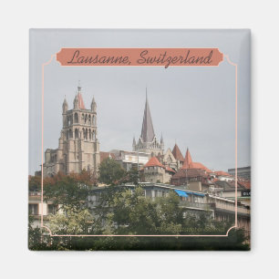 Lausanne Zwitserland Reizen Foto Souvenir Magnet Magneet