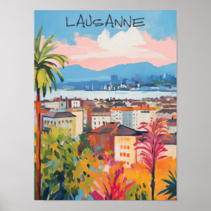 Lausanne Zwitserland Reizen Stad Kunst Esthetisch Poster