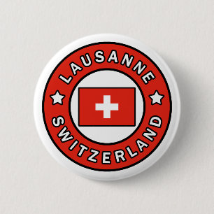 Lausanne Zwitserland Ronde Button 5,7 Cm