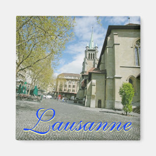 Lausanne, Zwitserland Square Magnet Magneet