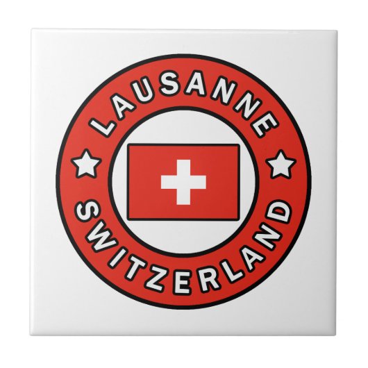 Lausanne Zwitserland Tegeltje (Voorkant)