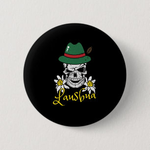 Lausbua Bavaria Skull Bavarian Costumes Ronde Button 5,7 Cm