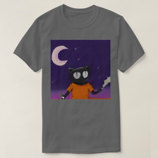 LAUSSEN DE CAT-geïnspireerde illustratie T-shirt (Design voorkant)