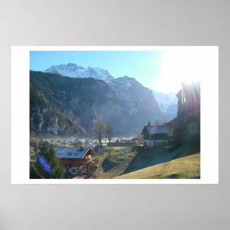 Lauterbrunnen Fog Poster