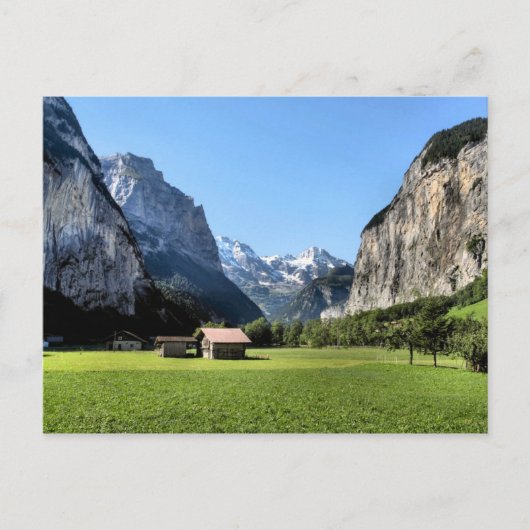 Lauterbrunnen glacial valley briefkaart (Voorkant)