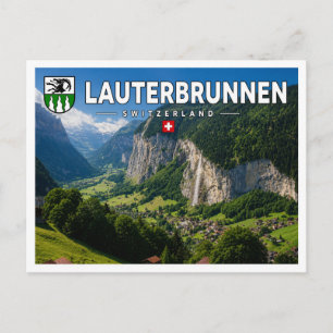 Lauterbrunnen-vallei - Zwitserland Briefkaart