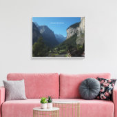 Lauterbrunnen Valley Canvas Muurprint (Insitu (Woonkamer))