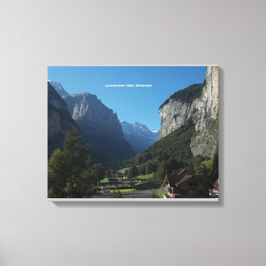 Lauterbrunnen Valley Canvas Muurprint (Voorkant)