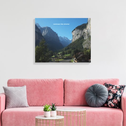 Lauterbrunnen Valley Canvas Wall Impression (Insitu(Salon))