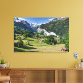 Lauterbrunnen Valley, Zwitserland - Wrapped Canvas (Insitu (Woonkamer))