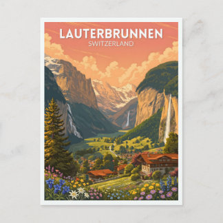 Lauterbrunnen Zwitserland Briefkaart