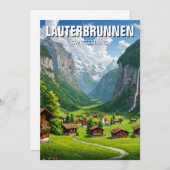 Lauterbrunnen Zwitserland Reizen Feestdagenkaart (Voorkant / Achterkant)
