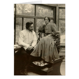 L'auteur Leonid Andreyev avec sa femme