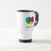 L'autisme a mon coeur, blanc de tasse de voyage… (Devant droit)