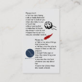 L'autisme se rassemblent Carte de visite fille (Dos)