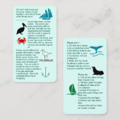 L'autisme s'unissent Garçon Carte de visite (Devant / Derrière)