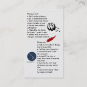 L'autisme s'unissent Garçon Carte de visite (Dos)