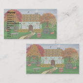 L'automne a couvert des cartes de visite de chaume (Devant / Derrière)