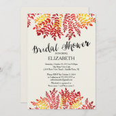 L'automne coloré laisse nuptiale douche Invitation (Devant / Derrière)