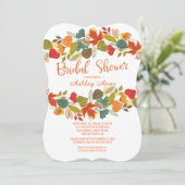 L'automne coloré laisse nuptiale douche Invitation (Debout devant)