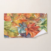 L'automne colore l'art feuille. (Serviette à main)
