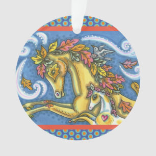 L'AUTOMNE COLORÉE PARTE SUR LE CHEVAL ET LE COLT W