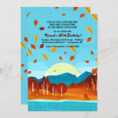 L'automne dans la forêt Invitation (Devant / Derrière)