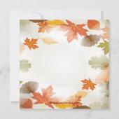 L'automne d'automne moderne laisse une invitation (Dos)